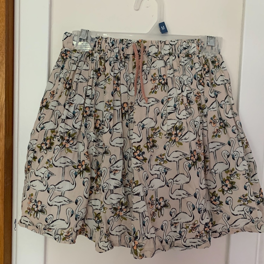 Kids cute Flamingo motif skirt